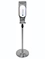 CSL Touch-Free Hand Sanitizer Dispenser And Stand, 48"H x 14"W x 14"D, Silver/White