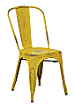Office Star™ Bristow Armless Chair, Antique Yellow With Blue Specks, Set Of 4 Chairs