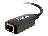 C2G 1-Port USB 1.1 Superbooster Dongle RJ45 Female to USB B Male - Receiver - 10" Data Transfer Cable - First End: 1 x USB 2.0 Type B - Male - Second End: 1 x RJ-45 Network - Female - Black