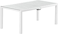Inval Madeira Indoor And Outdoor Rectangular Plastic Patio Dining Table, 29-1/8” x 70-7/8”, White Wood 1 thumbnail image