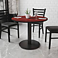 Flash Furniture Round Hospitality Table, 31-3/16"H x 36"W x 36"D, Mahogany