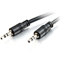 C2G 25ft CMG-Rated 3.5mm Stereo Audio Cable With Low Profile Connectors - 25 ft Audio Cable - First End: Mini-phone Stereo Audio - Male - Second End: Mini-phone Stereo Audio - Male