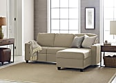 Serta® Palisades Reclining Sectional With Storage Chaise, Right, Beige/Espresso