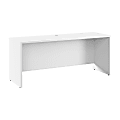 Bush Business Furniture Hampton Heights 72"W Credenza Desk, White, Standard Delivery