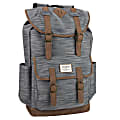 Trailmaker Buckled Backpack With 17" Laptop Pocket, Gray/Brown