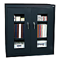 Sandusky® Extra-Wide Clearview Storage Cabinet, 42"H x 46"W x 18"D, Black