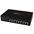 StarTech.com 8 Port Unmanaged Industrial Gigabit Power over Ethernet Switch - 802.3af/at PoE+ Switch - Wall Mountable - Connect power and Gigabit Ethernet data to 8 PoE-enabled devices; with 30W per-port output 1 thumbnail image