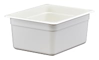 Cambro Camwear GN 1/2 Size 6" Food Pans, 6”H x 10-1/2”W 12-3/4”D, White, Set Of 6 Pans