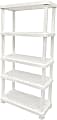 Inval 5-Level Adjustable Shelf, 75”H x 17-3/4”W x 35-13/16”D, White