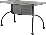 National Public Seating Oklahoma Sound Teacher's WorkPod Desk, 30”H x 24”W x 48”D, Charcoal Slate