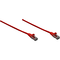 Intellinet - Patch cable - RJ-45 (M) to RJ-45 (M) - 98 ft - UTP - CAT 6 - molded, snagless - red 1 thumbnail image