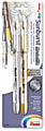 Sunburst™ Gel Roller Pens, Medium Point, 0.8 mm, Clear Barrel, Gold/Silver Ink, Pack Of 2