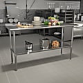 Flash Furniture Stainless Steel Prep And Work Table, 36”H x 60”W x 24”D, Silver 1 thumbnail image
