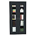 Sandusky® Clearview Storage Cabinet, 72"H x 36"W x 18"D, Black