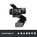 Logitech C920S Pro HD 15.0 Megapixel Webcam 960 001257 Office Depot