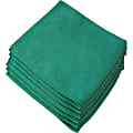 Genuine Joe General Purpose Microfiber Cloth - For Multipurpose - 16" Length x 16" Width - 12 / Bag - Chemical Resistant, Oil-free, Lint-free - Green