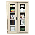 Sandusky® Extra-Wide Clearview Storage Cabinet, 72"H x 46"W x 18"D, Putty