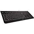 CHERRY JK-0800 Economical Corded Keyboard - Cable Connectivity - USB Interface - 104 Key - Calculator, Email, Browser, Sleep Hot Key(s) - QWERTY Keys Layout - Black"