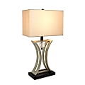 Elegant Designs Executive Business Table Lamp, 28 1/4"H, Beige Shade/Brushed Nickel Base