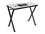 Ameriwood™ Prism Tempered-Glass Desk With Interchangeable Color Insert Sheets, 29 15/16"H x 36"W x 20"D, Black 1 thumbnail image