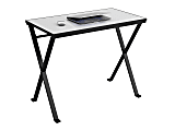 Ameriwood™ Prism Tempered-Glass Desk With Interchangeable Color Insert Sheets, 29 15/16"H x 36"W x 20"D, Black