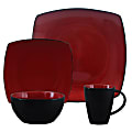 Gibson Elite Soho Lounge 16-Piece Dinnerware Set, Red 1 thumbnail image