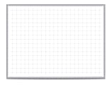 Ghent Grid Magnetic Dry-Erase Whiteboard, 24" x 36", Aluminum Frame With Silver Finish
