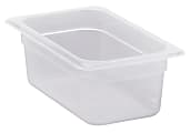 Cambro Translucent GN 1/4 Food Pans, 4"H x 6-3/8"W x 10-7/16"D, Pack Of 6 Containers