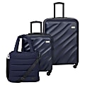 Geoffrey Beene Puffer Hardside 3-Piece Luggage Collection, Navy