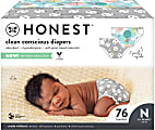 The Honest Company Clean Conscious Diapers, Size 0, Sage, Box Of 76 Diapers