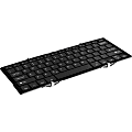 Aluratek Portable Ultra Slim Tri-Fold Bluetooth Keyboard - Wireless Connectivity - Bluetooth - 79 Key - QWERTY Layout - Computer, Notebook, Tablet, Smartphone - Android, PC, iOS