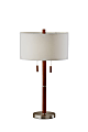 Adesso® Madeline Table Lamp, 28"H, Brushed Steel Base/White Shade