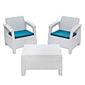 Inval MQ® FERRARA™ 3-Piece Stay Furniture Set, White/Teal 1 thumbnail image