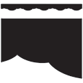 Teacher Created Resources Fancy Scallops Border Trim, 2-3/4" x 35", Black, Pack Of 12 1 thumbnail image