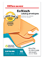 Office Depot® Brand 6" x 9" Manila Catalog Envelopes ,Clean Seal, Brown Kraft, Box Of 100