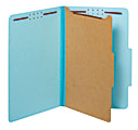 Pendaflex® Pressboard Classification Folder, 2 1/2" Expansion, Legal Size, 1 Divider, 60% Recycled, Light Blue