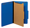Pendaflex® Pressboard Classification Folder, 2 1/2" Expansion, Legal Size, 1 Divider, 30% Recycled, Dark Blue