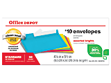 Office Depot® Brand #10 Envelopes, Clean Seal, 30% Recycled, Assorted, Box Of 50