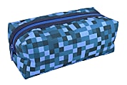 Office Depot® Pencil Pouch, 3-1/5" x 8-1/4", Blue Pixels 1 thumbnail image