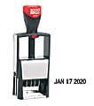 Cosco 2000 PLUS® Heavy-Duty Line Dater, 5/8" x 1 1/4" Impression, Black/Red