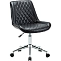 Lorell® Bonded Leather Low-Back Office Chair, Black