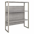 Bush Business Furniture Hybrid 43"H Bookcase Hutch, Platinum Gray, Standard Delivery