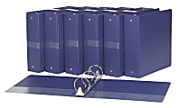 Just Basics® Economy Reference Binders, 3" Rings, Blue, Set Of 12 Binders