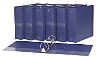 Just Basics® Economy Reference Binders, 3" Rings, Blue, Set Of 12 Binders 1 thumbnail image
