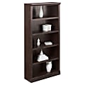 Realspace® Premium Wide Bookcase, 5-Shelf, Antique Black 1 thumbnail image