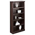 Realspace® Premium Wide Bookcase, 5-Shelf, Antique Black