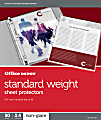 Office Depot® Brand Standard Weight Sheet Protectors, 8-1/2" x 11", Non-Glare, Box Of 50