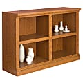 Realspace® Premium Multipurpose Bookcase, 2-Shelf, 32"H x 47 1/2"W x 15 1/2"D, Carolina Oak