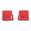 Flash Furniture Stadium Chairs, Red, Pack Of 2 Chairs