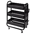 Honey Can Do Rolling Craft Cart, 31-1/8” x 13-13/16”, Black 1 thumbnail image